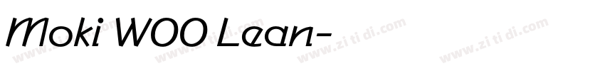 Moki W00 Lean字体转换